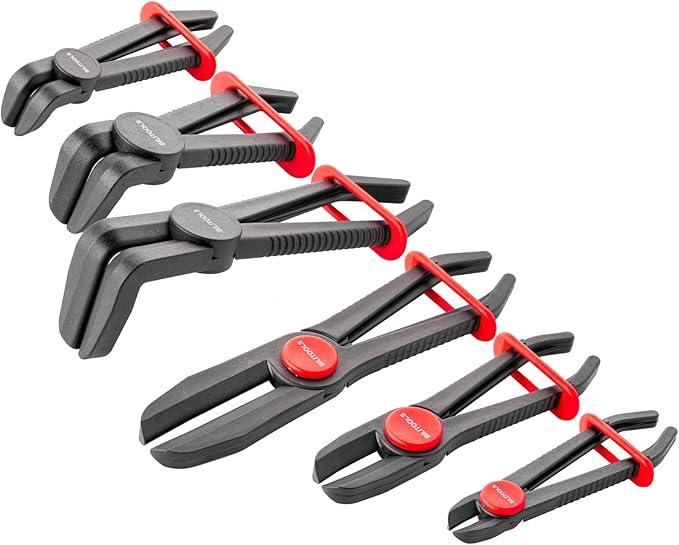 BILITOOLS Hose Pinch Off Pliers Clamp Pliers Plastic Straight & 90 Angled for Flexible Fuel Line Radiator Coolant Brake Line Hoses Clamp etc