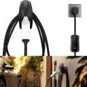 SEVEN SPARTA Charging Cable Holder with Chassis Bracket Compatible with J1772 EVs Charger Cable Organizer Car Accessories Wall Connector, Patent Approved (Black for J1772 EVs)