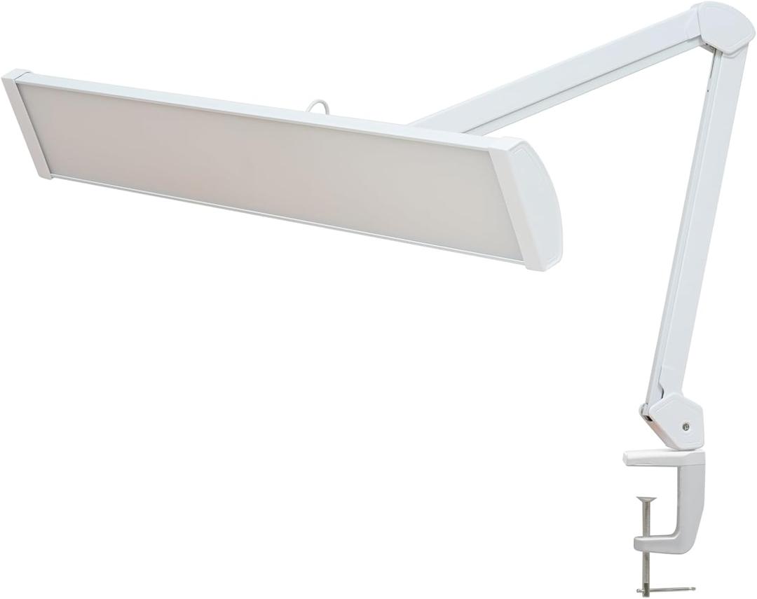 24-Inch LED Architect Desk Lamp with Clamp, 30W 2300LM, White