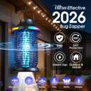 Bug Zapper Outdoor Cordless, 2026 Upgraded 4200V Electric Mosquito Zapper 5 in 1 Rechargeable Bug Zapper Outdoor Waterproof with 5000mAH Battery, Portable Fly Zapper Insect Zapper for Patio Camping
