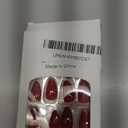 DC,CLISENCE 30 Pcs Red Press on Nails, Plastic Natural Reusable Press on Nails Red, Oval Press on Nail Almond for Women Daily Wear (15 Sizes)