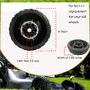 4 Pack Lawn Mower Wheels, Compatible With Honda HRN216 HRN216VKA HRN216VKA, HRN216VKAA Walk Behind Lawn Mower, 2 Rear Wheels 42710-VR8-N00ZA, 2 Front Drive Wheels 44710-VR8-N00ZA