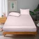 ROYALE LINENS 300 Thread Count 100% Long Staple Combed Cotton Fitted Sheet Full - Super Soft Deep Pocket Bottom Sheet - Fitted Sheets Only - Elastic Sheets (Full, Lavender)