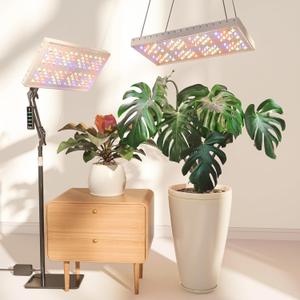 Plant Grow Light, [Smart APP & Expansive 2x2 Ft Coverage] Genuine 60W Output LED Full Spectrum for Indoor Plants, 8-Level Brightness, Supports Hanging & Standing, 270 Folding, 360 Rotation