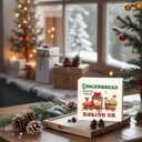 3 x Gingerbread Christmas Decor Wooden Box Sign,Gingerbread Decorations for Kitchen, Christmas Decorations for Home Shelf Office Desk Decor,Holiday Gifts for Women 5x5