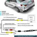 Car Backup Camera HD Night Vision Rear View Camera License Plate Camera with 9 LED Lights, Font & Rear Camera, Wide View Angle, IP69K Waterproof Reverse Camera for Cars,SUV,Trucks,RV, Pickup