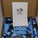 PHOEPET No Pull Tactical Dog Harness, Service Dog Vest with Molle & Loop Panels, Easy Control with Handle for Medium Dogs (Ocean Blue, M)