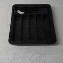 Homecor Silverware Organizer - Expandable Large Kitchen Drawer Organizer Utensil Organizer with 2 Removable Knife Blocks, 22"x 19"Cutlery Tray Drawer Dividers for Kitchen Flatware(6-9 Slots) (Black)