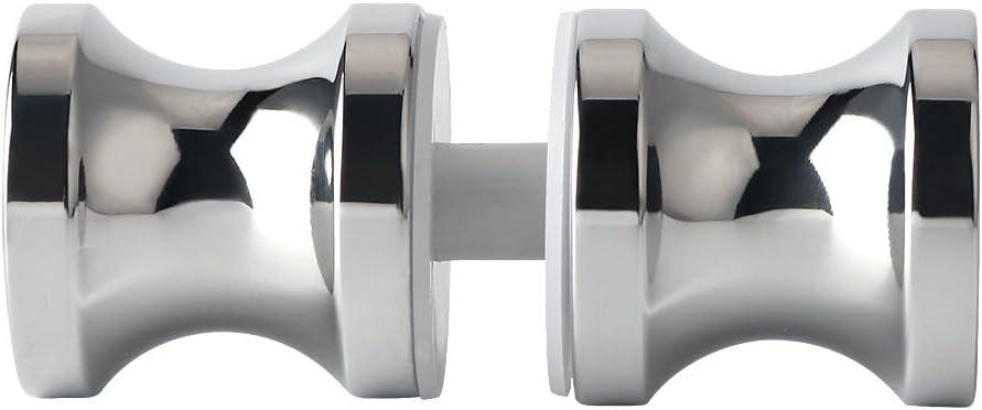 Alise Shower Glass Door Handle,Sliding Shower Doors Knob,Double Sided Pull Hardware Replacement Parts for Bathroom Glass Doors,L7000 Solid SUS304 Stainless Steel Polished Chrome (Double Sides)