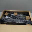 Amazon Basics 4-Shelf Steel Wire Rack, 13.4 D x 23.2 W x 48 H in, Black | Sturdy, Adjustable, Easy Assembly, Storage