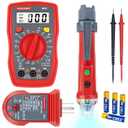 Electrical Test Kit with RANGERHINO Digital Multimeter Tester & Dual Range Non-Contact Voltage Tester & Outlet Tester GFCI Test Diode Resistance Continuity Tester Wire Breakpoint Finder kit