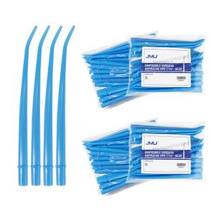 JMU 100 Pcs Dental Surgical Aspirator Tips 1/16" Blue, Pack of 25, 4 Packs