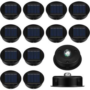 Jeyiour 12 Pack Solar Light Replacement Tops Replacement Solar Light Parts Waterproof LED Panel Lantern Lid Outdoor Top Kit for Hanging Lanterns Patio Decor(3.15 in)