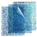 Confetti Dot Glitter Acrylic Sheets 12" x 12" Clear Sparkly Cast Plexiglass Sheets 1/8 Thick for Laser Cutting and Engraving CNC Laser Ready Acrylic (3, Blue-Gold, 12"x12")