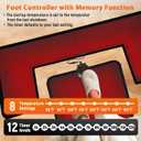 Under Desk Heater with Heated Floor Mat - Personal Portable Space Heaters Indoor - Foot Warmer with 12H Timer & 8 Heat Levels - Foot Control, for Home Bedroom Office