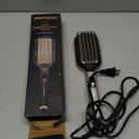 PRITECH Hair Straightening Brush Ionic 250-450°F Fasting Heating Anti-Scald & Auto-Off, Wide Plates Flat Iron Comb Teeth Dual-Voltage Hot Straightener Ionizer Anti-Frizz (Gold)