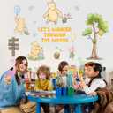 Winnie Wall Stickers for Kids, Winnie Character Stickers, The Pooh Inspirational Sticker, The Pooh Removable Sticker for Kids Baby Nursery Children Room Living Room Bedroom Playroom Wall Decoration