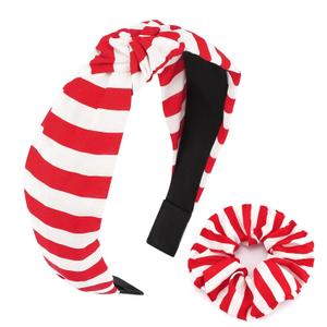 Chanaco Christmas Headband for Women Adults Candy Cane Holiday Headband Outfit Cute Christmas Hair Accessories Dress Costume Gift