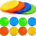 Anzmtosn 8 Inch Sport Flying Disc, Beach Sand Sport Ring Toys, Large Beach Flying Ring Toy Sets Kit for Pool Playground Toy Gift Set Bundle for Kids Boys Girls Outdoor Garden Backyard Pack- 8 Pack