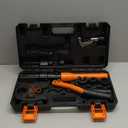 VEVOR Copper Pipe Crimping Tool, Hydraulic Driven Press Tool with 1/2", 3/4", 1" Jaws, Copper Tube Fittings Pipe Crimpers for Narrow Spaces and Tee Fittings