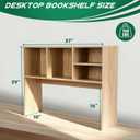 GCCSJ 2-Tier Bookshelf for DeskWood Desktop Bookshelf OrganizerMultifunctional Desktop Bookcase with 4 ShelvesPerfect for Organizing Books, Magazines, Office Supplies