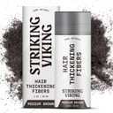 Striking Viking Hair Fibers for Thinning Hair (Medium Brown) 28g - Naturally Derived - Long Lasting Powder, Undetectable, Thicker Look for Men & Women