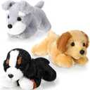 Skylety 3 Pcs 7.87 Inches Dog Stuffed Animal Plush Dogs Soft Plush Toy Pillow Fluffy Puppy Set for Puppy Birthday Party Favor Home Decor(Mountain Dog, Schnauzer, Labrador)