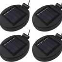 Solar Lantern Top LED Panel Lantern Lid Lights Replacement Part for Outdoor Flower DIY Solar Flower Lights Garden Patio Decor (4PCS)