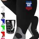 Mojo Unisex Medical Compression Socks 20-30mmHg Knee High for Pain & Swelling, A601 (Black), X-Large