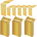 54 Pieces of Gold Sequin Chair Ribbons and Table Runners, 48 ​​Sequin Chair Bows, 6 Glitter Table Runners, Suitable for Wedding Parties Birthday Meeting Events Decorations (Gold)