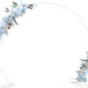 Fomcet 8FT White Round Backdrop Stand Circle Balloon Arch Frame Large Metal Wedding Arch for Anniversary Birthday Party Valentine Ceremony Wedding Decorations Thickened Square Tubes