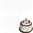 Frcctre 15 Pack Acrylic Cake Toppers, 5 Inch Blank Round Clear Cake Topper DIY Personalized Cake Toppers for Wedding Birthday Babyshower Anniversary Graduation Cake Decorations