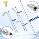 M MINGLE Pressure Washer Extension Wand - 120" Upgrade Power Washer Lance - Pressure Washer Accessories with 5 Nozzle Tips - 30/90/120 Curved Rod, 1/4" Quick Connect