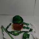 St. Patrick's Day Leprechaun Costume Suit Leprechaun Hat and Beard Green Shamrock Bow, Suspenders, Shamrock Glasses and Socks Accessories For Masquerade Parties men