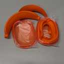 4 in 1Protective Kit for AirPods Max Case Cover, Clear TPU Ear Cups Cover + Silicone Ear Pads Case + Headband Covers, Transparent Silicone Accessories for Apple AirPods Max USB-C (2024/2020), Orange