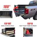 Ajustable Retractable Aluminum Truck Bed Extender, 51"-60" Fits for Toyota Tacoma, Nissan Frontier, Chevy Colorado, GMC Canyon, Ranger, Gladiator, Ridgeline, Tailgate Extension, Drilling Needed