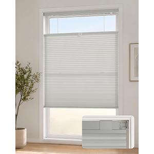 Lazblinds TDBU Cellular Shades, 34.5" W X 48" H, Dove Grey