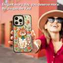 Compatible for iPhone 15 Pro Max Case Cute Aesthetic - Durable Shockproof 6.6 ft Drop Impact Phone Case Cover with Funny Fashion Kitty Cat 6.7" Black