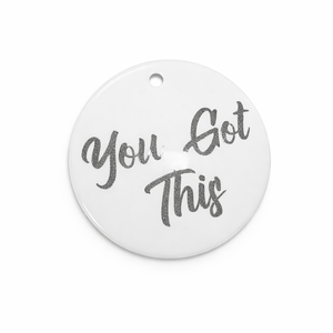 4 x Decorative Quote Christmas Ornament for Xmas Tree Hanging You Got This Flat Circle Ceramic Ornament Xmas Keepsake Souvenir Gifts for New Year Holiday Collectible