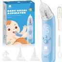 Nasal Aspirator for Baby, Electric Baby Nose Suction with 5 Adjustable Levels Suction, USB-C Rechargeable Mucus Cleaner with Lights and Music, Baby Nasal Aspirator for Toddler with 3 Silicone Tip