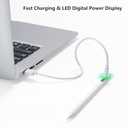 Pencil for Apple, Tilt Sensitivity Palm Rejection, Stylus Pen for iPad A16 11/10/9/8/7/6 Generation, iPad Pro 12.9"/13in/11-inch M4, iPad Air M3/M2/5/4/3, iPad mini 6/5 Gen Fast Charge (White)