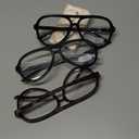 AMOMOMA 3 Pack Retro Aviator Reading Glasses for Women Men, Classic Large Oversized Reader Blue Light Computer Frame AM6111 C1+C2+C3 0.0X