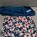Yonique Tankini Swimsuits with Shorts - Tummy Control Two Piece Blouson Bathing Suits High Neck Swimwear (Blue, XL)