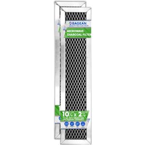 Microwave Filter Replacement 10.3" x 2.35" for GE JX81L WB02X11550 Frigidaire 5304464577 Microwave Charcoal Carbon Filter - Freshens and Filters Kitchen Air in Over the Range Vent Fan (JX81L 2-Pack)