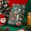 67 wrapping paper, 67 Meme Christmas Gift Wrap, 6 7 wrapping paper, Christmas Meme Wrapping Paper Roll, Unique 6 7 Xmas Festive Wrapping Papers Roll 6 7 Meme Xmas Giftwrap Paper Rolls (Green 19 * 36IN+2 hemp ropes)
