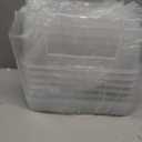 WYT Clear Storage Latch Bins, 6-Pack Storage Organizer Box with Handle and Lids, 5-Litre