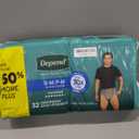 Depend Fresh Protection Adult Diapers, Incontinence Underwear for Men, Disposable, Maximum, Small/Medium, Grey, 32 Count