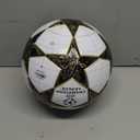 adidas UCL League Soccer Ball (4, White/Black/Gold Metallic)