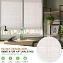 LazBlinds No Tools No Drill Cordless Bamboo Roman Shades, Light Filtering Window Treatment, Roll Up Bamboo Blinds for Window 21'' W x 64'' H, Ceylon Vintage White