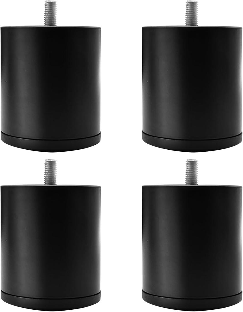 3 Inches Metal Bed Legs Replacement for Electric Adjustable Bed Base Frame, 4 Kinds Screw Thread Contained, Thick Heavy Duty Bed Frame Support Legs